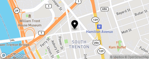 Map of South Trenton Area Soup Kitchen @ First Baptist Church