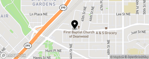 Map of First Baptist Church of Deanwood