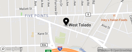 Map of Toledo Gospel Rescue Mission Outreach Center