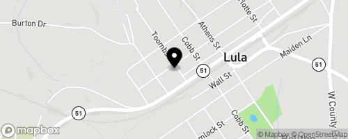 Map of Lula UMC – Shared Blessings