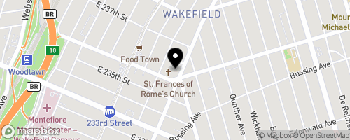 Map of Church of St. Frances of Rome Food Pantry
