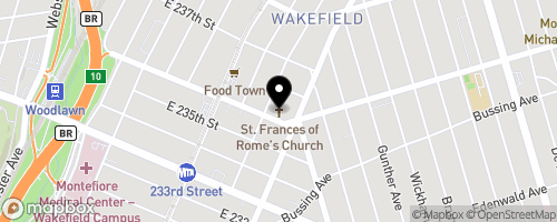 Map of St Frances of Rome Church