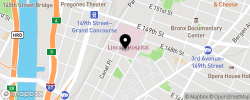 Map of Grand Central Food Program, Lincoln Hospital