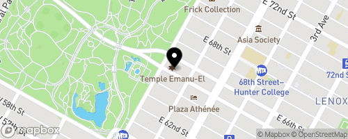 Map of Congregation Emanu-El of NYC