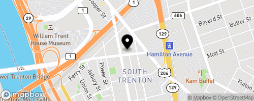Map of South Trenton Area Soup Kitchen @ First Baptist Church