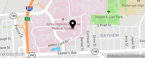 Map of Johns Hopkins Bayview, Social Work Department