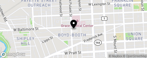 Map of The Central Baptist Church of Baltimore City