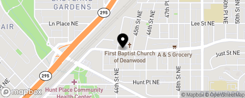 Map of First Baptist Church of Deanwood
