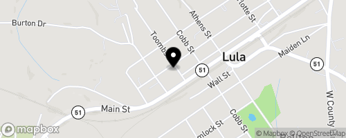 Map of Lula UMC – Shared Blessings