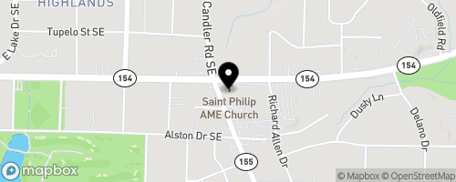Map of St Philip AME Church